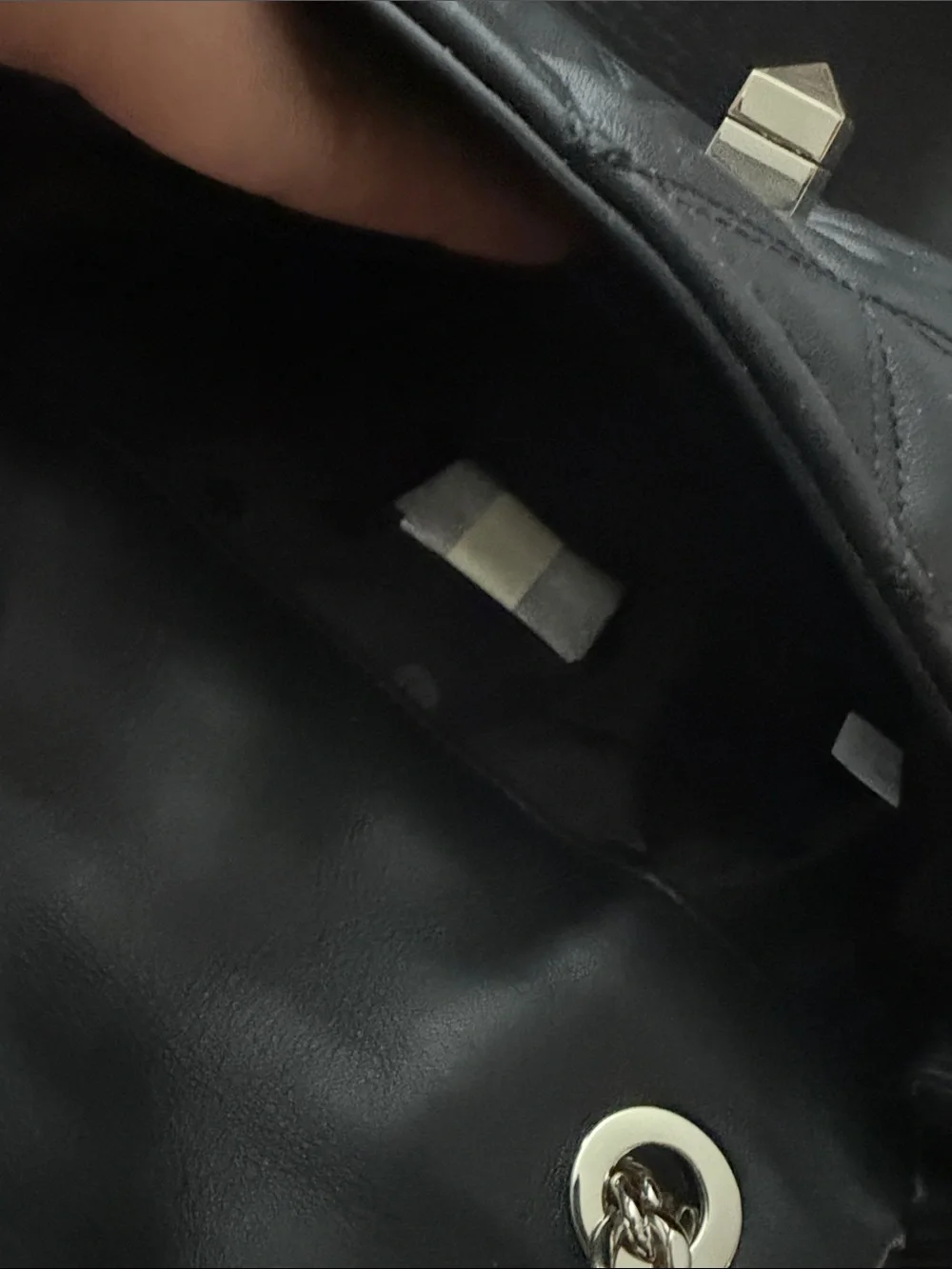 kate spade Black Quilted Leather Shoulder Bag with Gold Chain